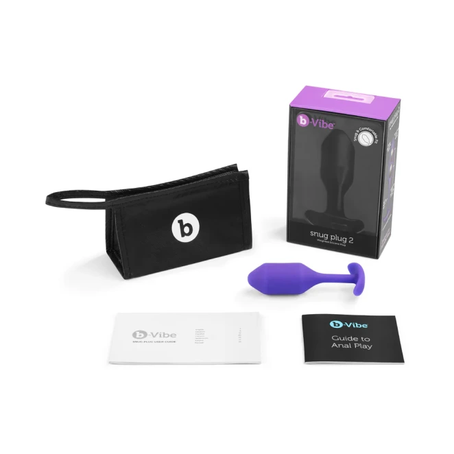 b-Vibe Snug Plug 2 Medium Weighted Silicone Butt Plug 4 Inch