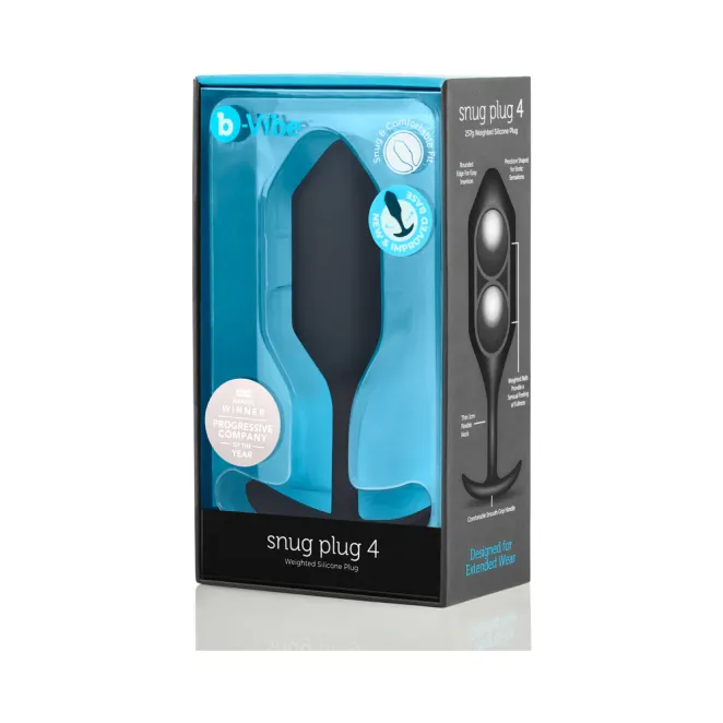 b-Vibe Snug Plug 4 XL Weighted Silicone Butt Plug 5 Inch