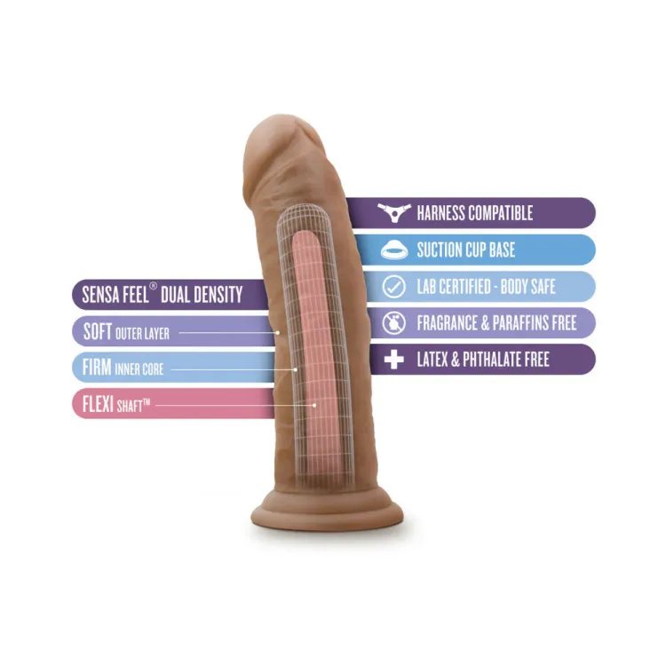 8 in. Posable Dual Density Dildo Tan 8 in. Posable Dual Density Dildo Tan