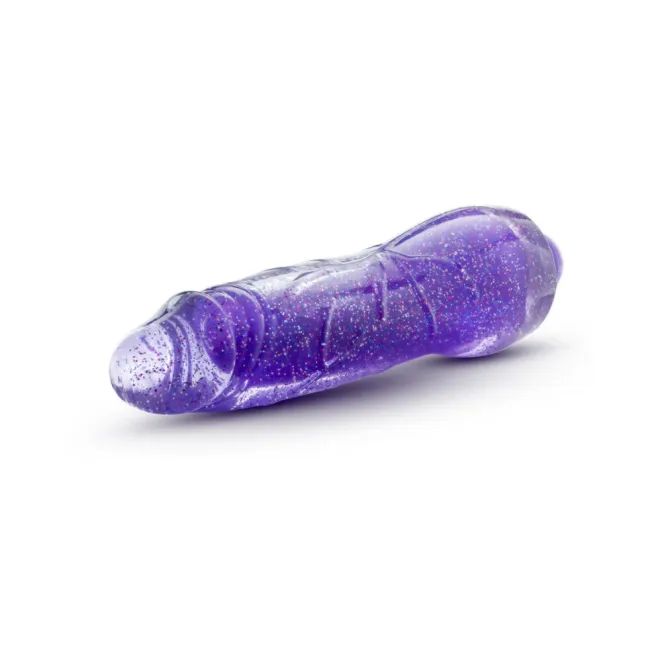 7 Inch Color Changing Vibrating Dildo Glitter Purple