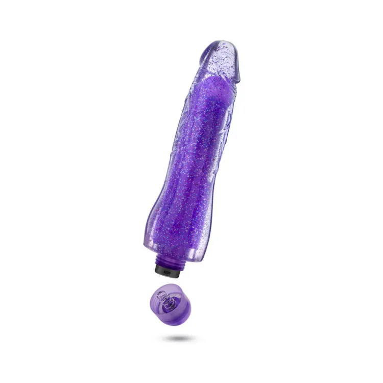 8 in. Color Changing Vibrating Dildo Glitter Purple 8 in. Color Changing Vibrating Dildo Glitter Purple