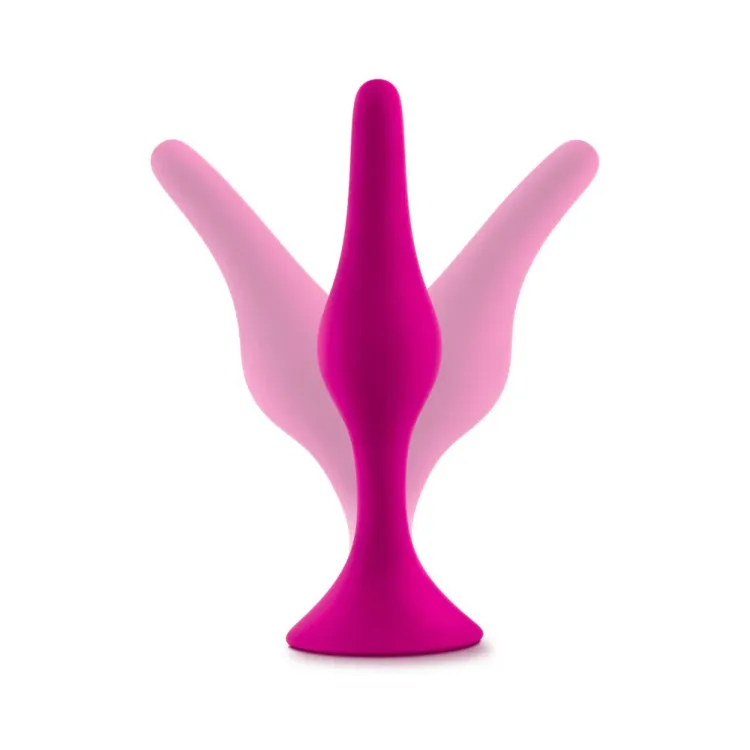 Anal Luxe Beginner Silicone Butt Plug 3-pc Kit Anal Luxe Beginner Silicone Butt Plug 3-pc Kit