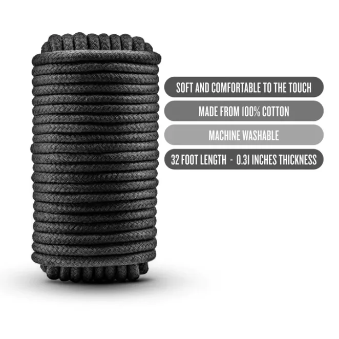 Temptasia Bondage Rope 32 ft. Black