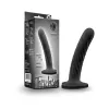 5.5 in. Curved Twisted Silicone Dildo Black