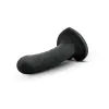 5.5 in. Curved Twisted Silicone Dildo Black
