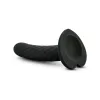 5.5 in. Curved Twisted Silicone Dildo Black