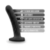 5.5 in. Curved Twisted Silicone Dildo Black