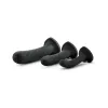 temptasia twist 3 piece silicone dildo set black suction cup