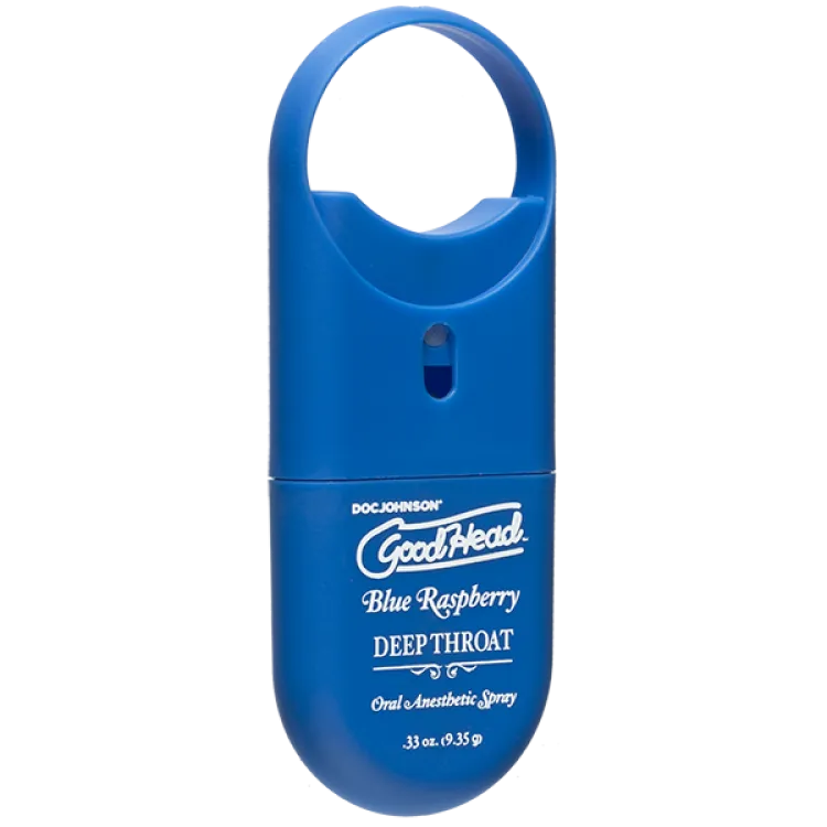 GoodHead Deep Throat Spray To-Go Blue Raspberry .33 oz GoodHead Deep Throat Spray To-Go Blue Raspberry .33 oz