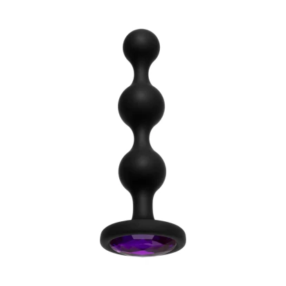 Doc Johnson Booty Bling Jeweled Wearable Silicone Anal Beads Purple