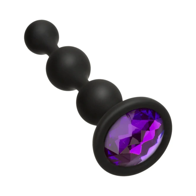 Doc Johnson Booty Bling Jeweled Wearable Silicone Anal Beads Purple