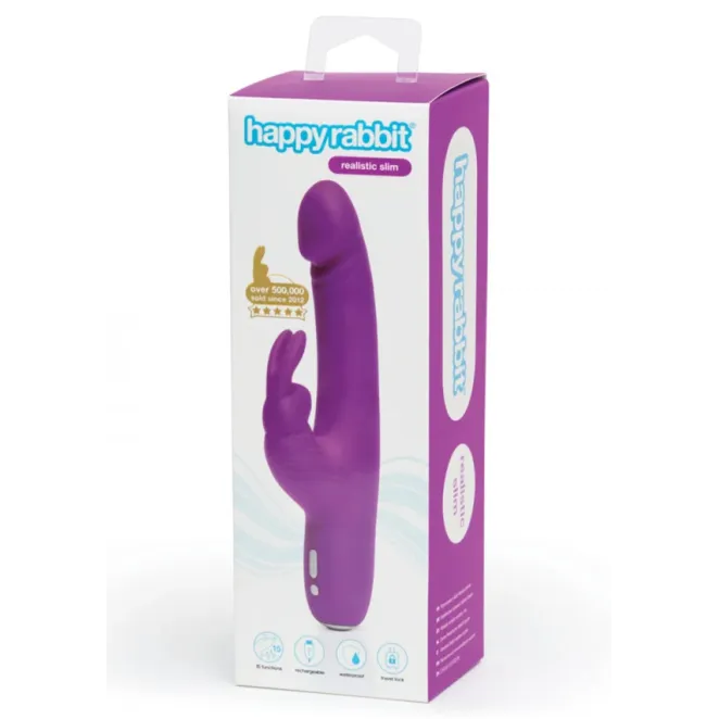 Happy Rabbit Slimline Realistic Rechargeable Rabbit Vibrator