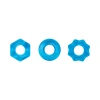 Renegade Chubbies Super Stretchy Cock Ring Set Blue (3 Piece)