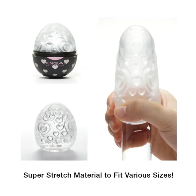 TENGA Egg Lovers Heart Textured Male Masturbator