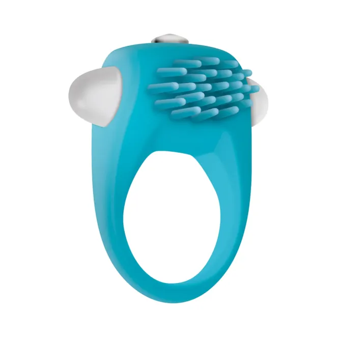 Teal Tickler Single-Speed Vibrating Silicone Cock Ring