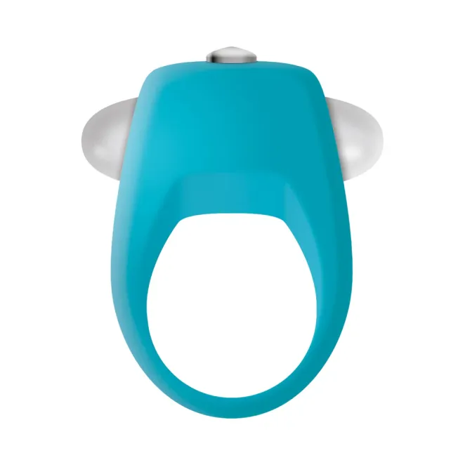 Teal Tickler Single-Speed Vibrating Silicone Cock Ring