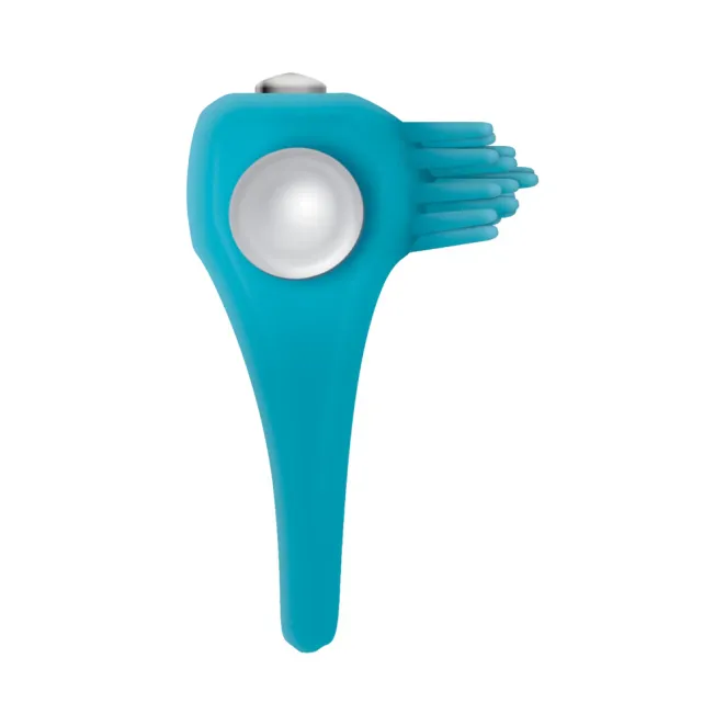 Teal Tickler Single-Speed Vibrating Silicone Cock Ring