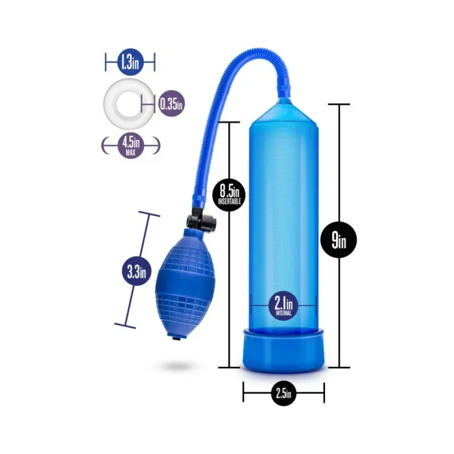 vx101 male enhancement pump blue beginner penis pump