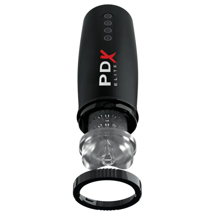 PDX Elite Motobator 2 Thrusting Vibrating Vagina Masturbator Clear PDX Elite Motobator 2 Thrusting Vibrating Vagina Masturbator Clear
