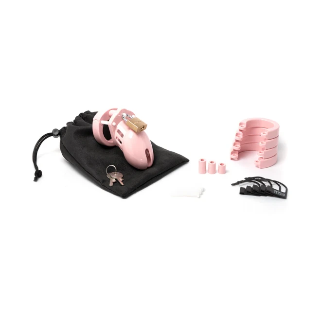 CB-6000S Short Male Pink Chastity Cage Kit