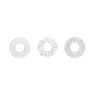 Renegade Dyno Super Stretchy Cock Ring Set Clear (3 Piece)