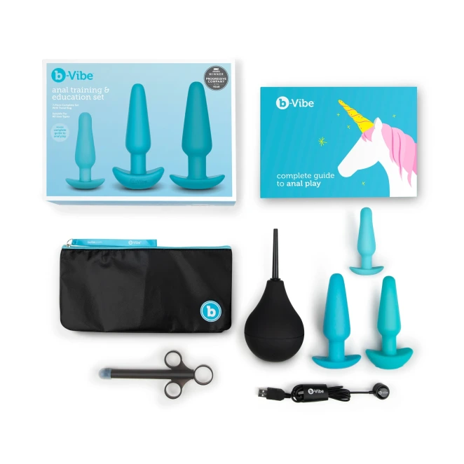 b-Vibe Rechargeable Anal Training and Education Butt Plug Set (5 Piece)