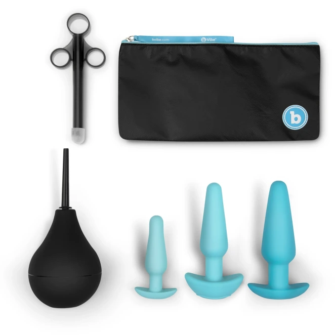 b-Vibe Rechargeable Anal Training and Education Butt Plug Set (5 Piece)
