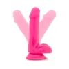 6 in. Realistic Silicone Dual Density Dildo with Balls Pink 6 in. Realistic Silicone Dual Density Dildo with Balls Pink