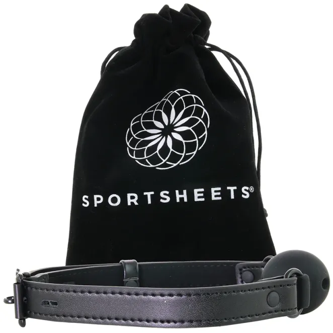 Adjustable Locking Breathable Ball Gag Black