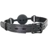 Adjustable Locking Breathable Ball Gag Black Adjustable Locking Breathable Ball Gag Black