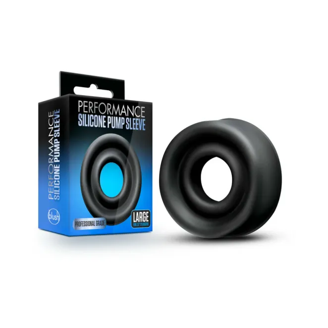 silicone pump sleeve large black for 2.5 inch pump cylinders