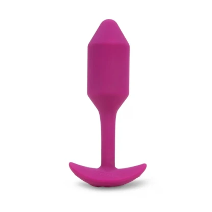 b-Vibe Vibrating Snug Plug Medium Weighted Silicone Butt Plug 3 Inch