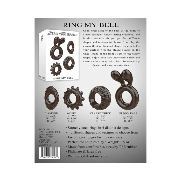 Ring My Bell 4-Piece Cock Ring Set Ring My Bell 4-Piece Cock Ring Set