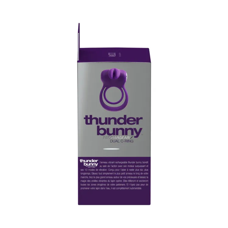 VeDO Thunder Bunny Dual Cock Ring Purple VeDO Thunder Bunny Dual Cock Ring Purple