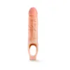 9 in cock sheath penis extender sling beige thickening sleeve