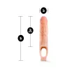 9 in cock sheath penis extender sling beige thickening sleeve