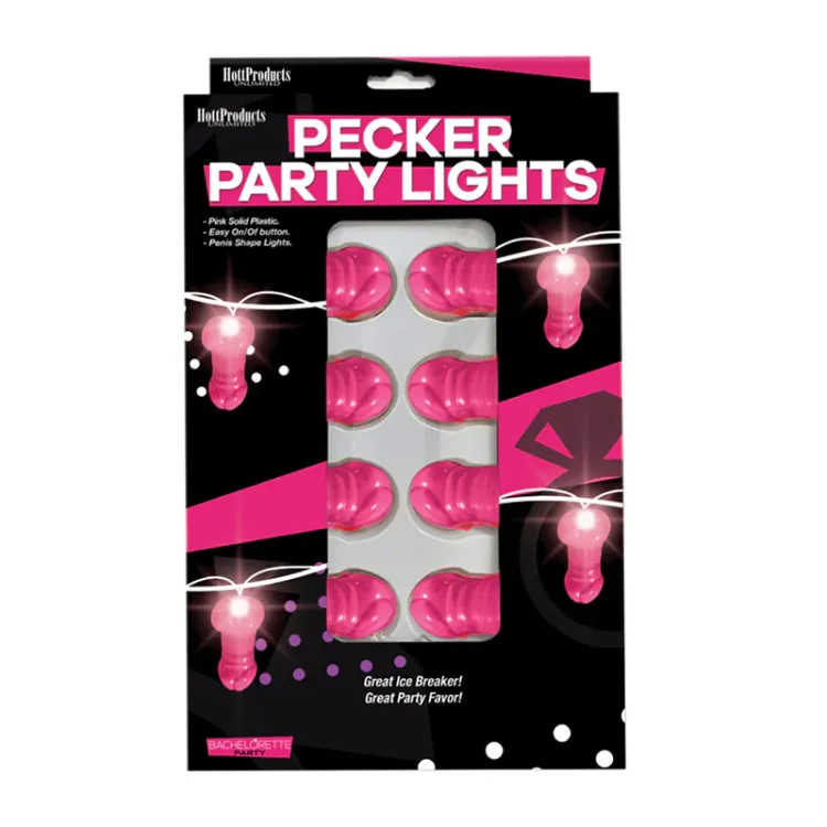Light Up Pink Penis String Party Lights (74068) by Hott Products Unlimited | Bachelorette Party Gifts | SlipDix.com Light Up Pink Penis String Party Lights (74068) | SlipDix.com