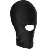 Shadow Hood Full-Head Mask with Open Mouth Black