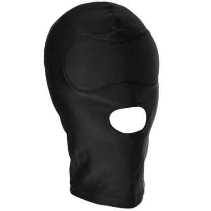 Shadow Hood Full-Head Mask with Open Mouth Black