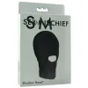 Shadow Hood Full-Head Mask with Open Mouth Black