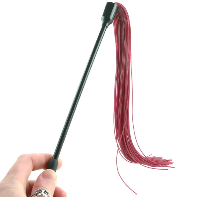 Shadow Feather & Silicone Dual-Ended Flogger Burgundy