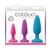 Rainbow Tapered Silicone Butt Plug Set (3-Piece)