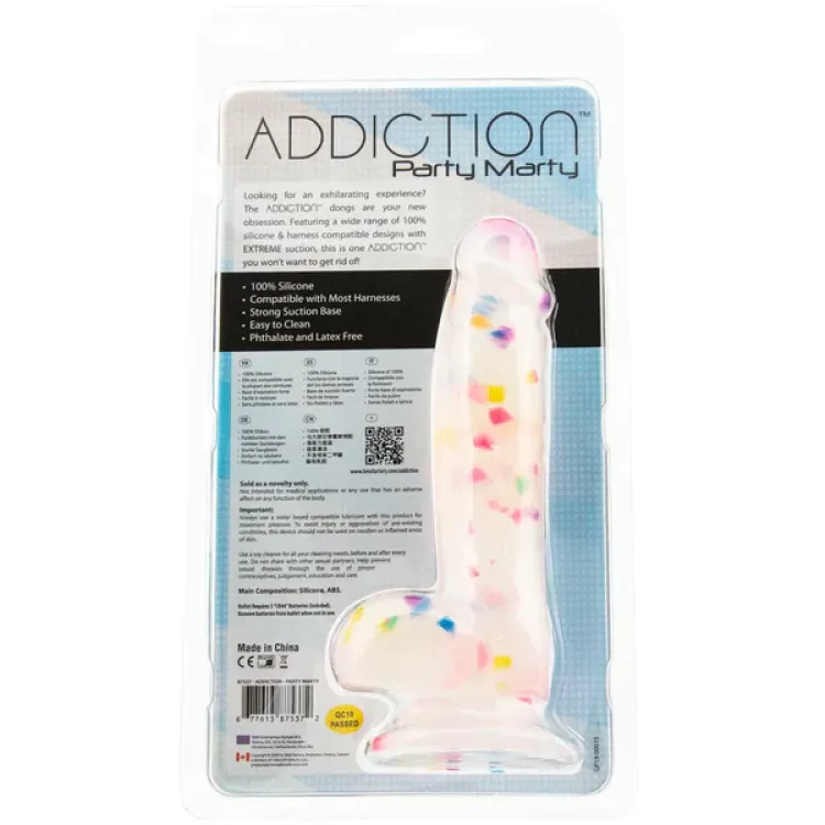7.5 in. Realistic Vibrating Dildo with Balls Frost Confetti 7.5 in. Realistic Vibrating Dildo with Balls Frost Confetti