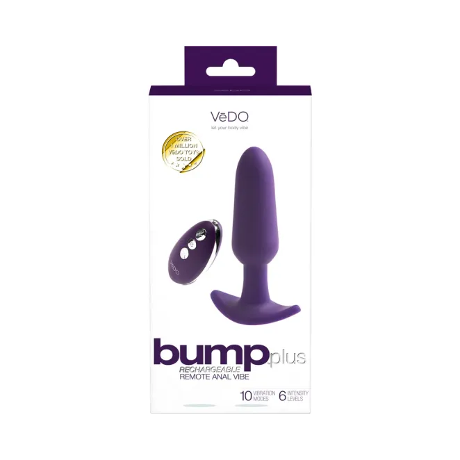 Bump Plus Anal Vibrating Silicone Butt Plug with Remote