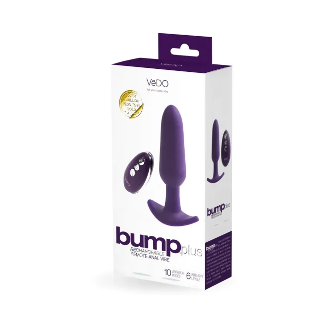 Bump Plus Anal Vibrating Silicone Butt Plug with Remote