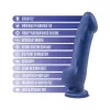 7.5 in. Dual Density Silicone Dildo Indigo 7.5 in. Dual Density Silicone Dildo Indigo