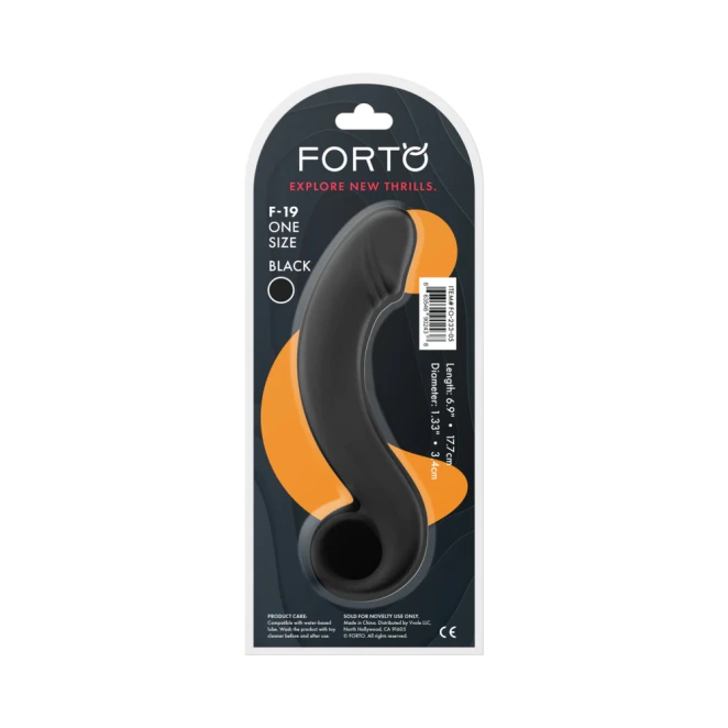 Forto F-19 Silicone Anal Butt Plug Black