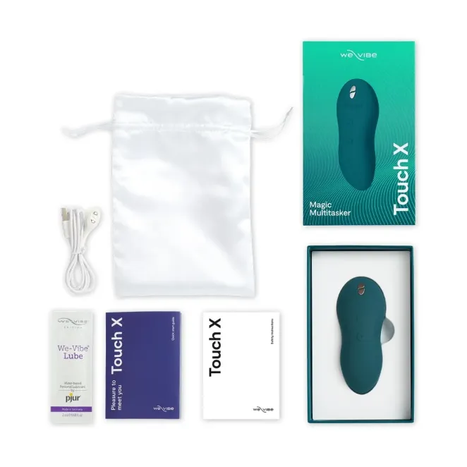 We-Vibe Touch X Silicone Lay-On Vibrator & Massager Green Velvet