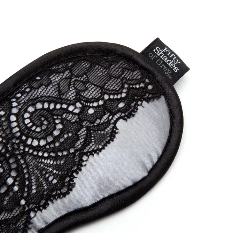 Fifty Shades of Grey Play Nice Satin Blindfold with Lace Trim Fifty Shades of Grey Play Nice Satin Blindfold with Lace Trim