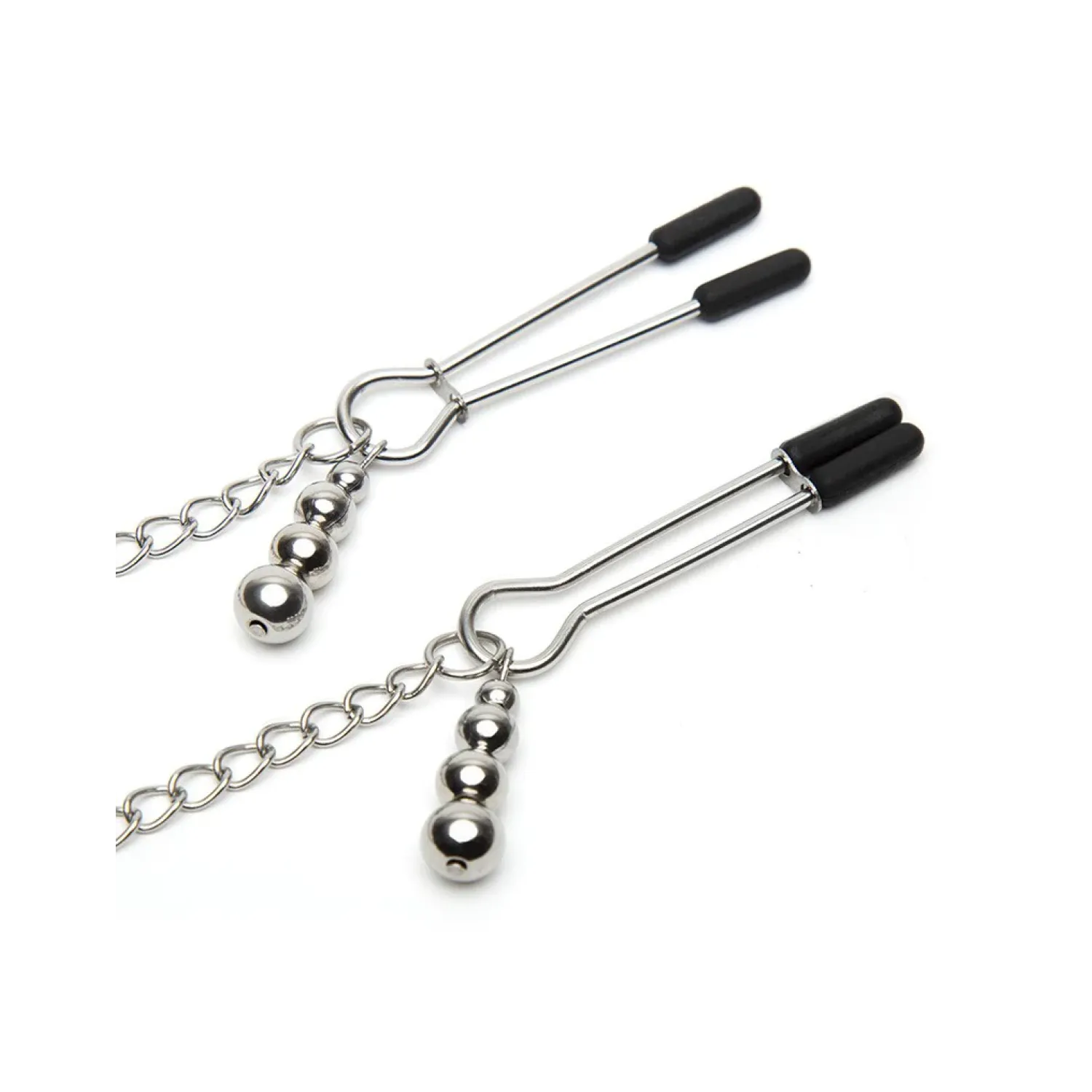 Fifty Shades of Grey Play Nice Satin Collar with Lace Trim & Adjustable Nipple Clamps